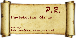 Pavlekovics Róza névjegykártya